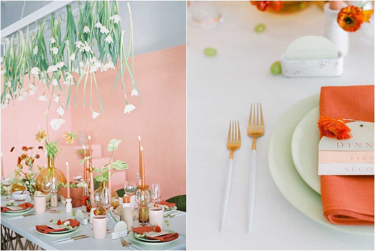 terracotta and seafoam green wedding color inspiration