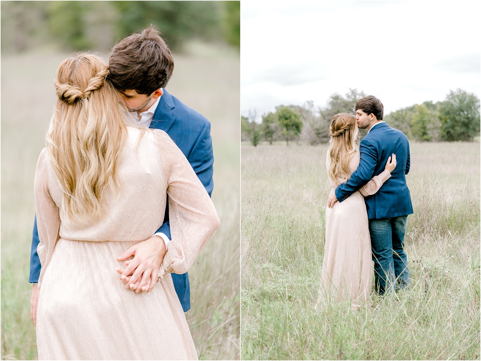 Engagement session at Lady Bird Johnson Wildflower Center