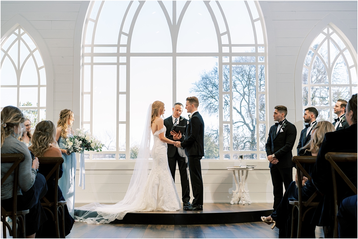 wedding ceremony inside HighPointe Estate