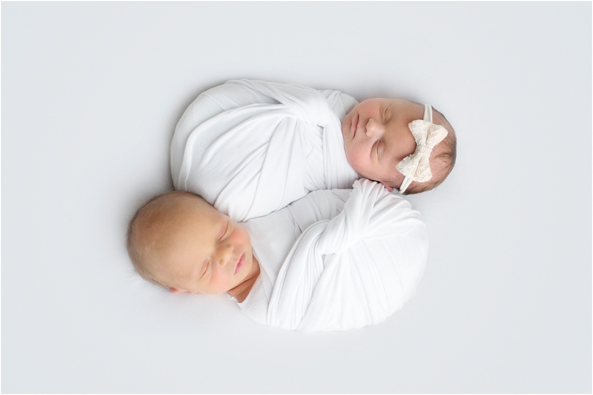 twin newborn photo session