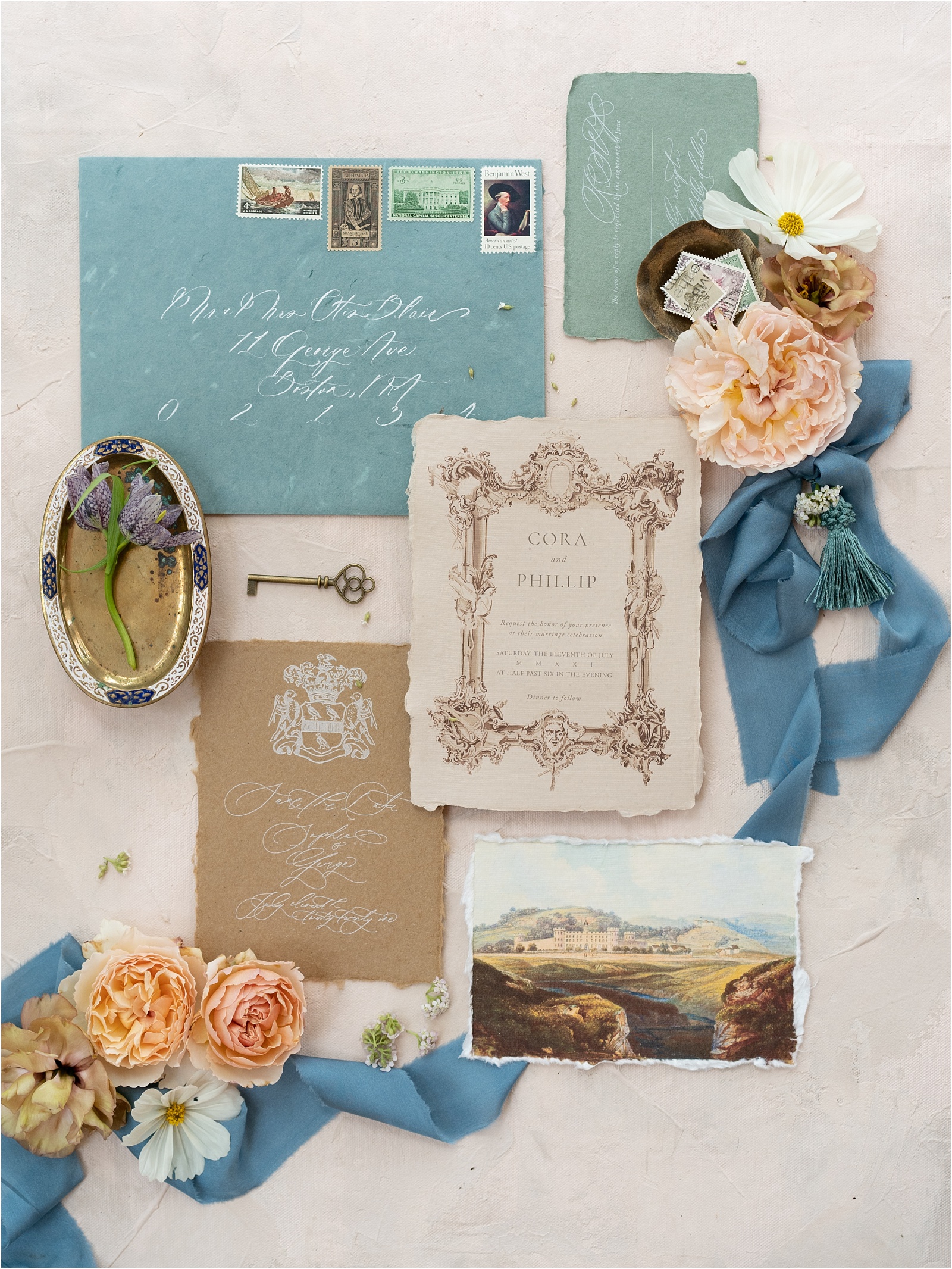 Woodbine Mansion wedding invitations