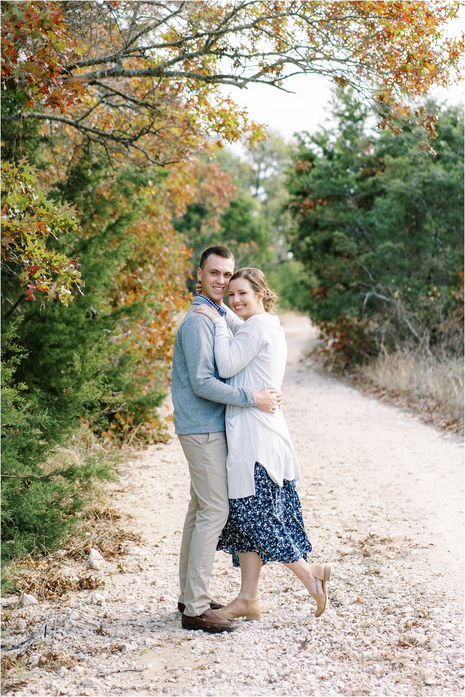 Cozy fall engagement session