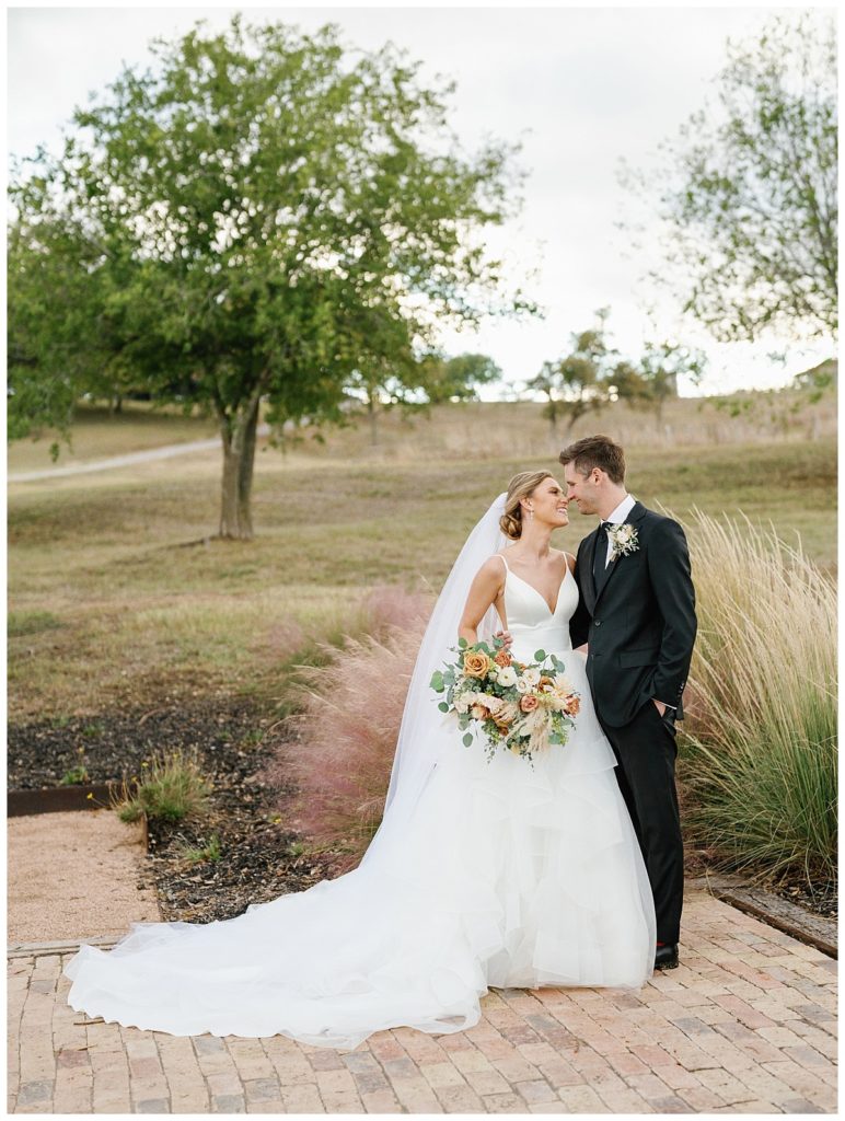 Bride and Groom at Two Wishes Ranch Wedding venue.