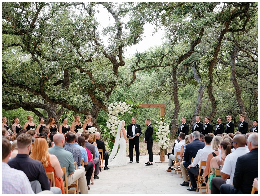 Outdoor wedding ceremony at The Addison Grove.