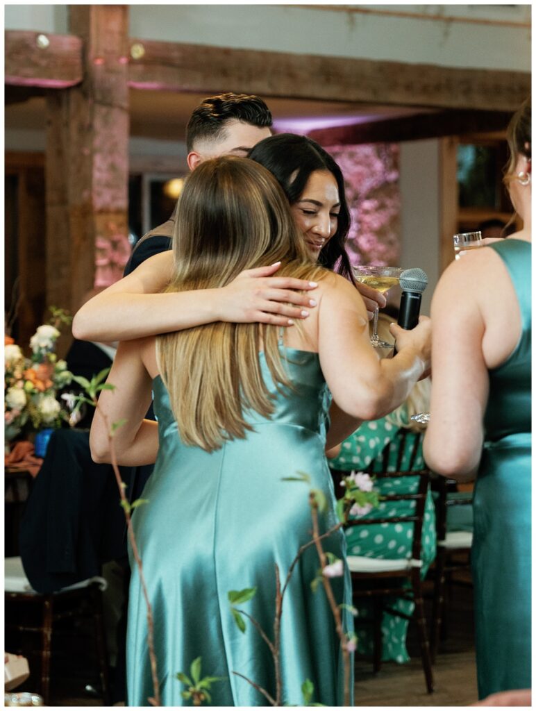 Savana's sisters toast the bride and groom, delivering a heartfelt speech that brings tears and laughter to the reception.